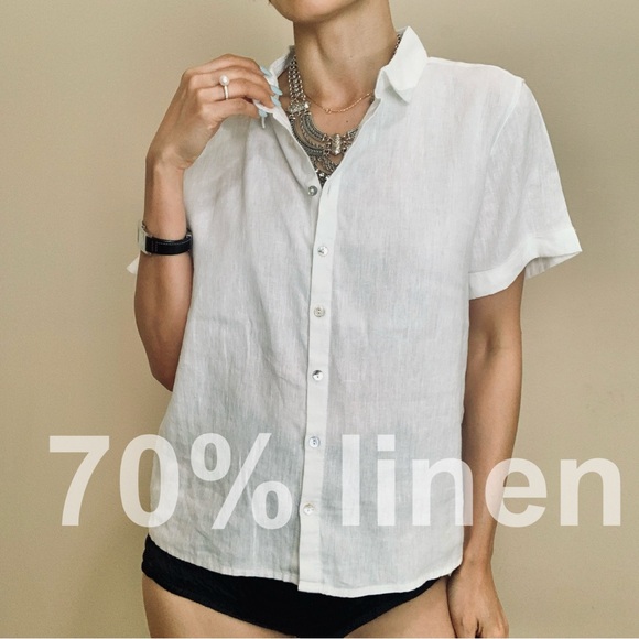 Sigrid Olsen Tops - Brand New Sigrid Olsen linen shirt L